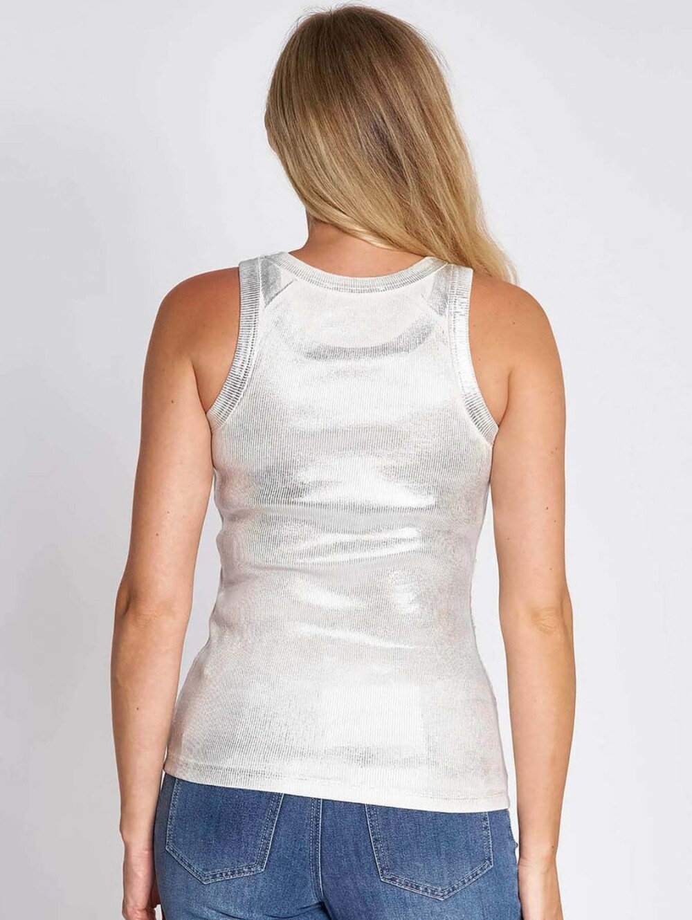 ZHRILL Metallic Ribbed Tank - Picture 4 of 10